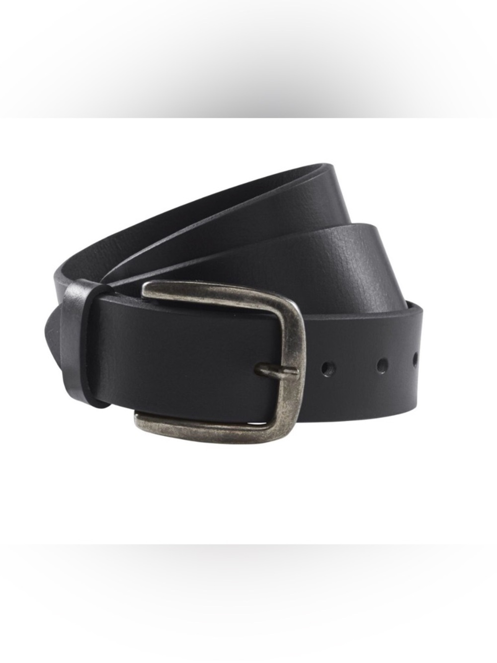 NWOT! L.L. Bean 1912 Men's Jean Belt Size 46, Black/ Silver Buckle 100.% Leather